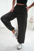 Bluza dresowa damska z kapturem oversize szeroka bawełniana z pętelki viralowa dark chocolate