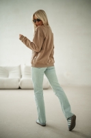 Bluza kardigan z kieszeniami - mocca