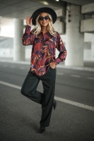 Elegancka koszula damska wiskoza 100% z nadrukiem premium