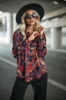 Elegancka koszula damska wiskoza 100% z nadrukiem premium