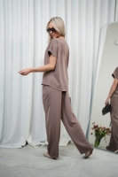 Elegancki komplet damski – styl, wygoda i ponadczasowa elegancja - mocca