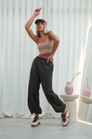Komplet dresowy damski viralowa oversize bluza spodnie baggy bawełniane z pętelki fango