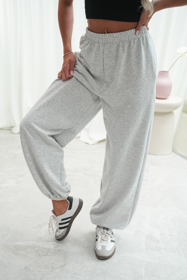 Bluza dresowa damska z kapturem oversize szeroka bawełniana z pętelki viralowa szara