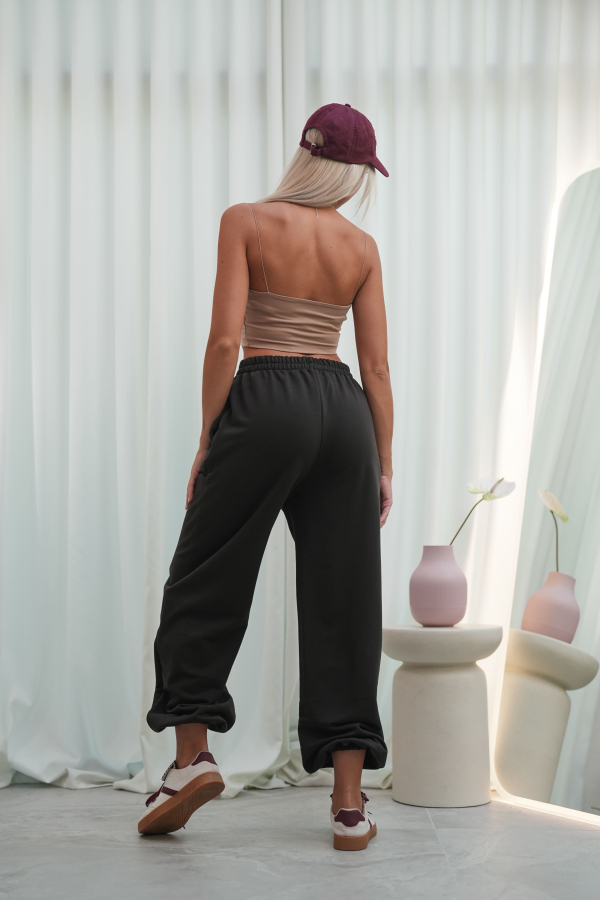 Komplet dresowy damski viralowa oversize bluza spodnie baggy bawełniane z pętelki fango